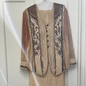 FABULOUS KANEKO LOS ANGELES Ebroidered Jacket/Tunic with matching skirt